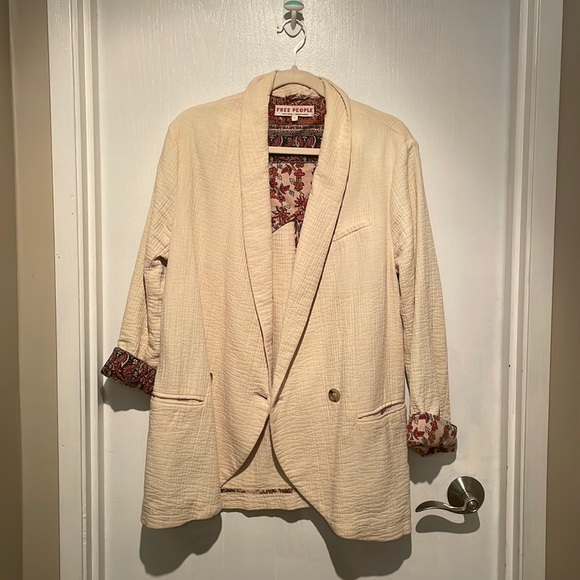 Free People Cotton Blazer Small - Picture 1 of 6